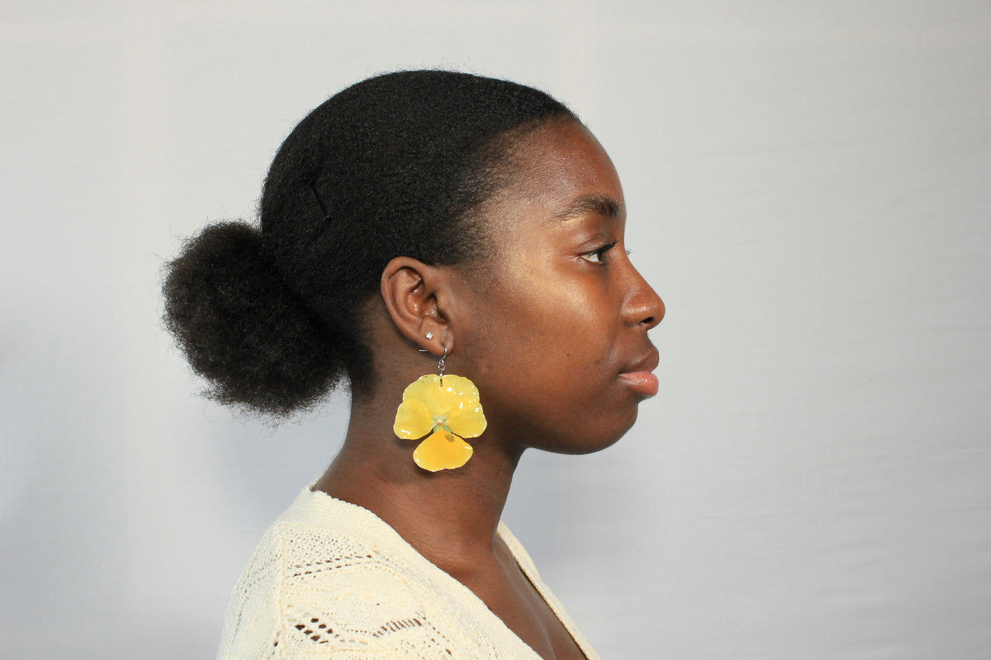 Crochets avec pensées jaunes