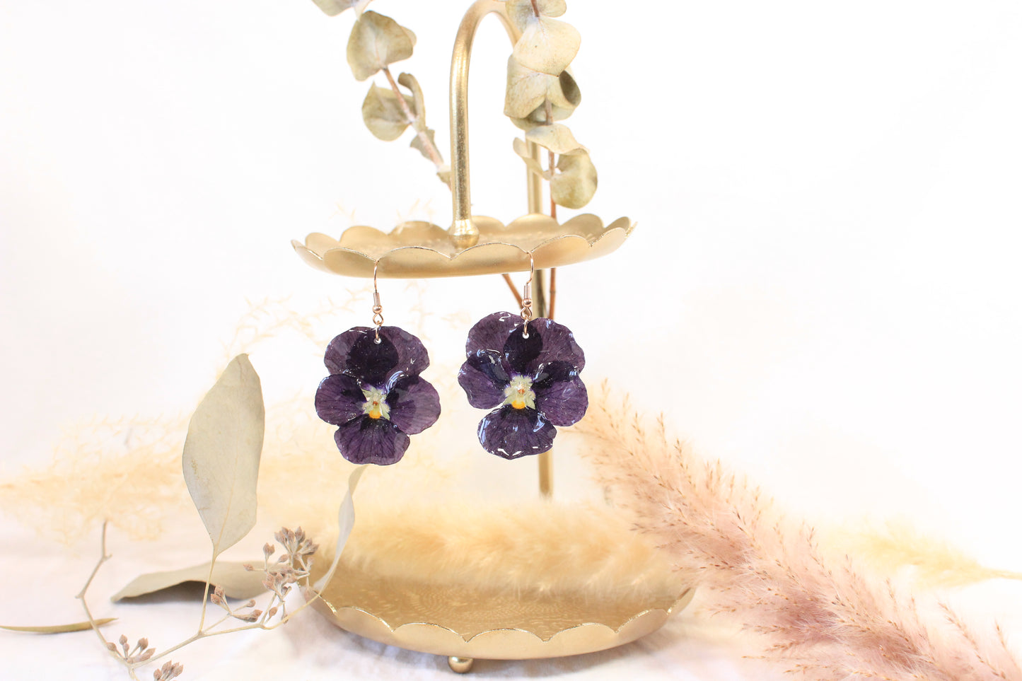 Crochets avec pensées indigos