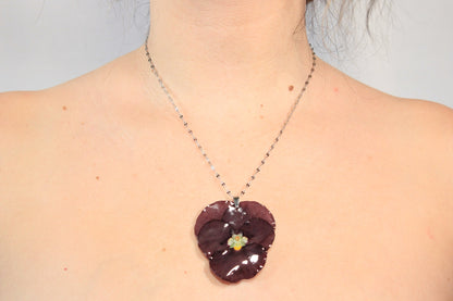 Chaine argent avec fleur