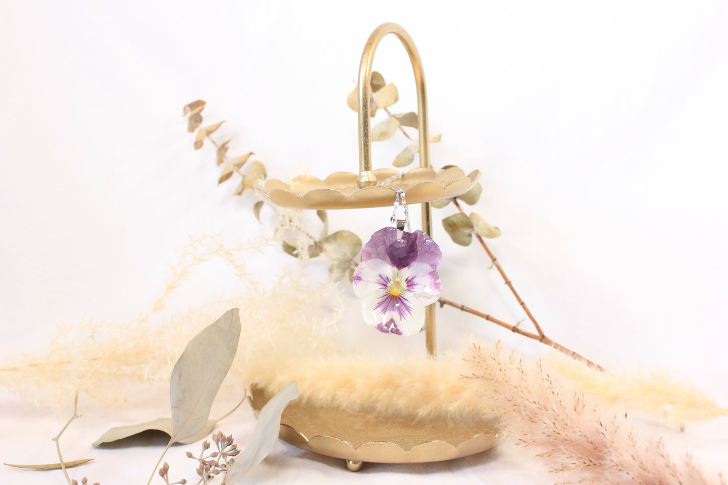 Chaine argent avec fleur