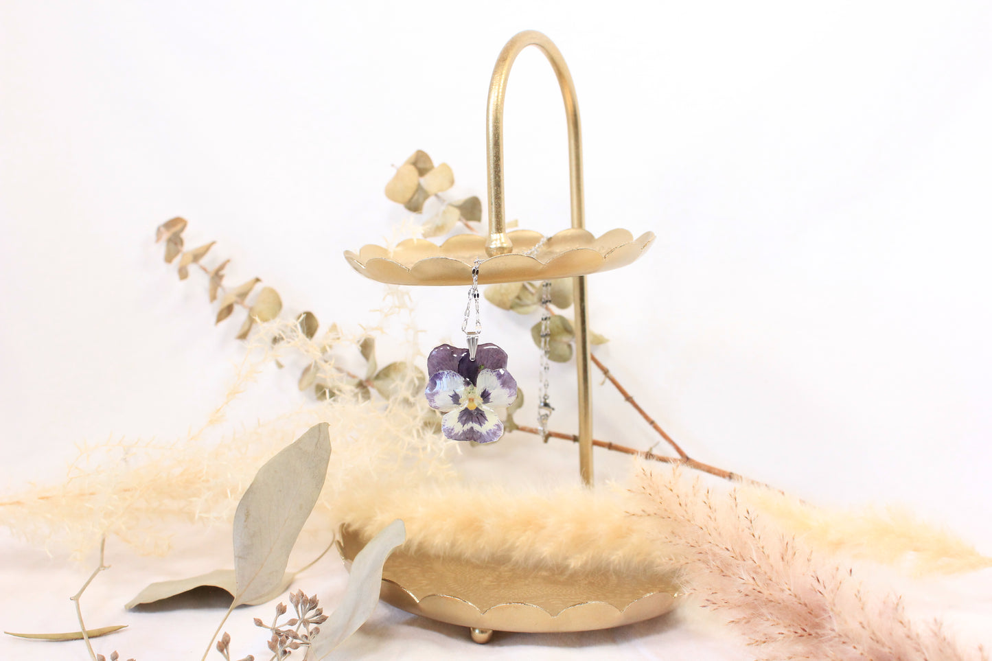 Chaine argent avec fleur