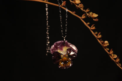 Chaine argent avec fleur