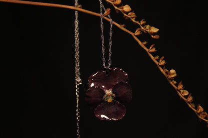 Chaine argent torsadée avec fleur