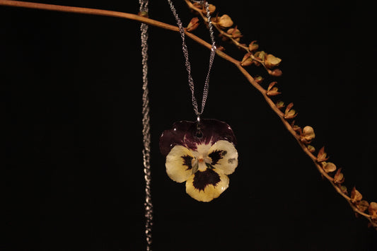 Chaine or rose avec fleur