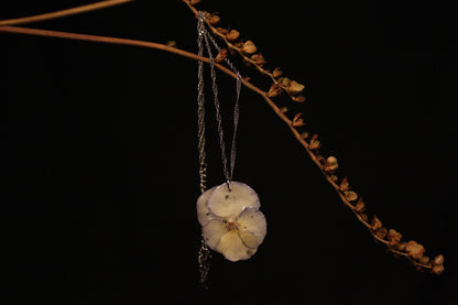 Chaine argent torsadée avec fleur