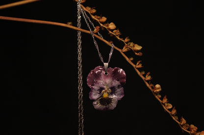 Chaine argent torsadée avec fleur