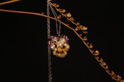 Chaine argent torsadée avec fleur