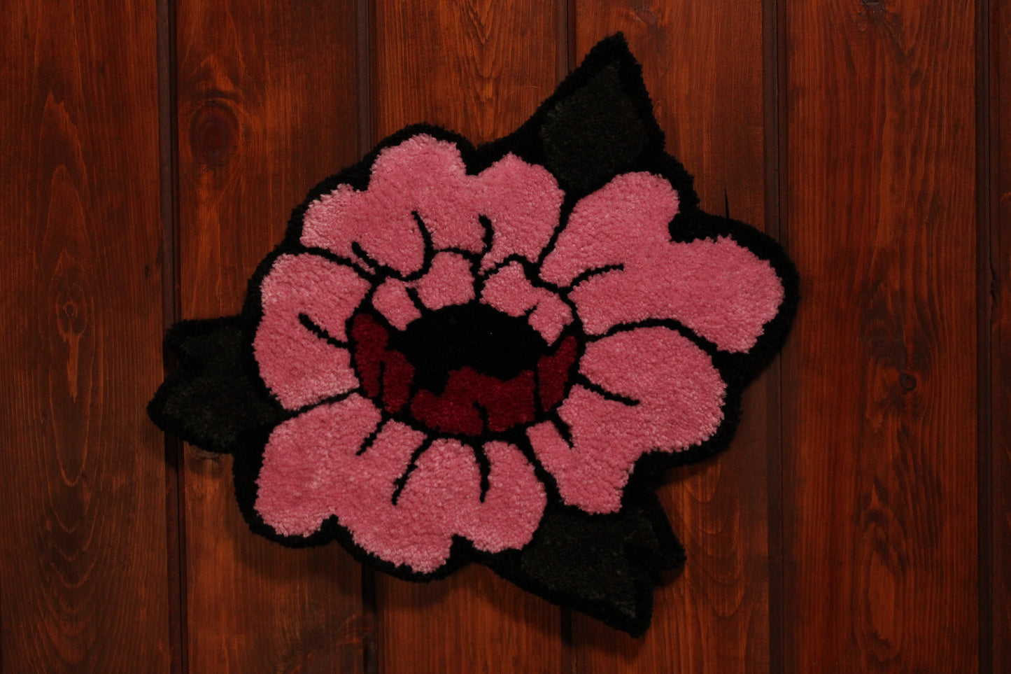Tapis murale rose rose