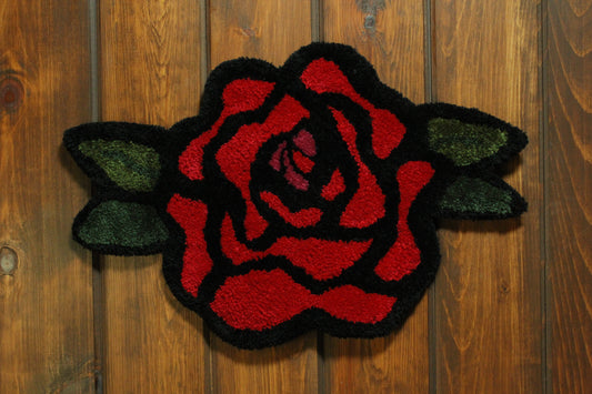 Tapis murale rose rouge